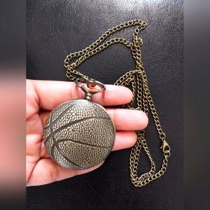 Classic Bronze Basketball Pocket Watch